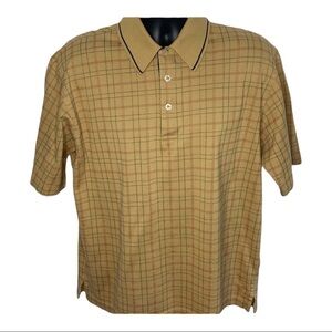 Joey Rodolfo Gold Striped Polo Sz Medium